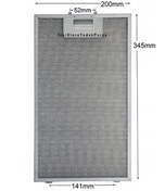 Resim Class DVK6J660 Aspiratör Davlumbaz İçin Alüminyum Filtresi 200×345 mm 