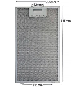 Resim Class DVK6J660 Aspiratör Davlumbaz İçin Alüminyum Filtresi 200×345 mm 