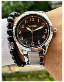 Resim Ferrucci Fr 9985 Klasik Rakamlı Çelik Kordon Erkek Kol Saati 