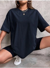 Resim Teekossc Kadın Spor Pamuk Tişört - Nefes Alabilen Rahat Düz Renk Kısa Kollu Temel Gömlekmor Mor 