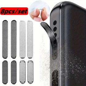 Resim 8'li Paket iPhone Metal Hoparlör Toz Geçirmez File, iPhone 16/15/14/13/12 Serisi için Yapışkanlı Yükseltilmiş Anti-Toz Sticker 