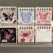 Resim 2026 Sevimli Kelebek Mini Masa Takvimi - Çiçek ve Kelebek Tasarımı, Haftalık ve Aylık Planlayıcı, Kağıt Malzeme, İngilizce ve Çince Dil, Öğrenciler ve Ofis Kullanımı için Mükemmel, Sevimli Masa Takvimi, Takvim Asma, Takvim Masa, Ofis Masa Aksesuarı 