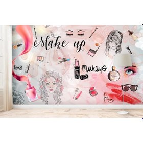 Resim Güzellik Salonları İçin Özel Tasarım Duvar Kağıdı (393769071) 