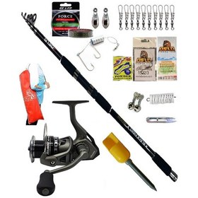 Resim Okuma Acuador 8000 360cm 100-200gr Oslo Black Fight Profesyonel Kıyı Olta Takımı Seti 