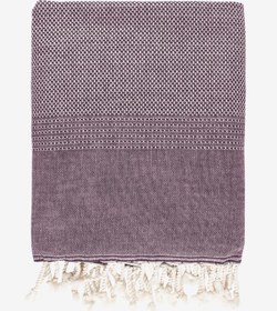 Resim Tan Dokulu Peştemal Mor - Mor / 100x175 