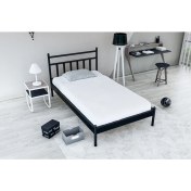 Resim Metalia Gm 230 Lima Tek Kişilik Karyola Siyah 90X190 