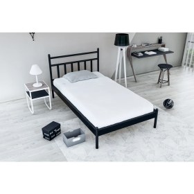 Resim Metalia Gm 230 Lima Tek Kişilik Karyola Siyah 90X190 