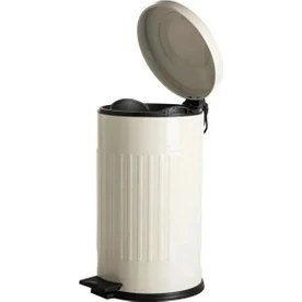 Resim Begin Power Vintage 16 Lt Yavaş Kapanır Kapaklı Ofis Mutfak Banyo Balkon Çöp Kovası Krem 