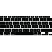 Resim Kızılkaya Apple Macbook Air 13 Inç 2020 A2337 (M1) Işlemcili Türkçe Q Silikon Klavye Koruyucu Siyah 