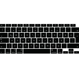Resim Kızılkaya Apple Macbook Air 13 Inç 2020 A2337 (M1) Işlemcili Türkçe Q Silikon Klavye Koruyucu Siyah 