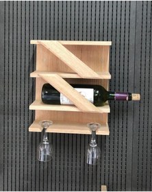 Resim Trend Garaj İthal Doğal Meşe Ağacından 3 Katlı Şaraplık 