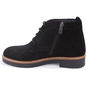 Resim Dagoster Dza07-1236028 Siyah Süet Günlük Düz Topuk Deri Kadın Bot Sıyahsuet 