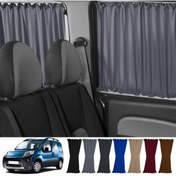 Resim Oto Pandami Peugeot Bipper 2008-2014 Uyumlu Gri Raylı Oto Perde Takımı 