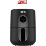 Resim SEM Akıllı Aircook 3,5lt Yağsız Kızartma Sıcak Hava Fritöz Airfryer 8 Program 1100watt Sc307 