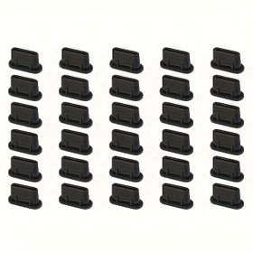 Resim 30 adet Silikon Toz Tıpası, USB-C Portları için Uygun, iPhone 15/16, Samsung Galaxy S24/S23/S22/S21/S20/A53/Note 20, Google Pixel, MacBook ve Diğer Type-C Cihazlarla Uyumlu 