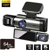 Resim Challenger 1080p Ultra-clear Araç Kamerası 64gb Hafıza Kartlı İç Ve Ön Görüş 140 Geniş Açı 