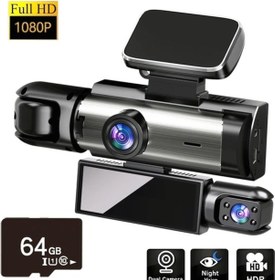 Resim Challenger 1080p Ultra-clear Araç Kamerası 64gb Hafıza Kartlı İç Ve Ön Görüş 140 Geniş Açı 