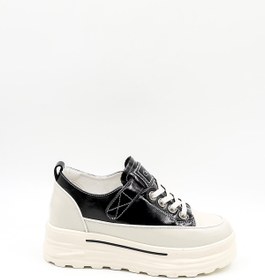 Resim Guja İthal Dolgu Taban Sneakers Kadın Spor Ayakkabı GJ363 Siyah 