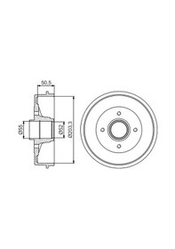 Resim Renault Megane 1 Fren Kampanasi 1996-1998 Bosch 0986477172 2adettir 