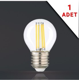 Resim LED FİLAMANLI E27 RUSTİK AMPUL 6 WATT 3000K GÜN IŞIĞI G45 