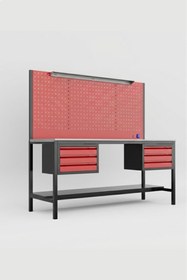 Resim dorf 2 Metre 6 Çekmeceli Çalışma Tezgahı Boş 