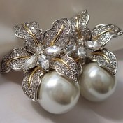 Resim Parlak Gümüş Zirkonya Çiçek Küpeleri, Karakter Moda Takı Hediyesi 