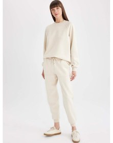 Resim DeFacto Regular Fit Jogger Eşofman Altı Basic Düz Beli Lastikli Bağcıklı Cepli V2699AZ24WNBG759 