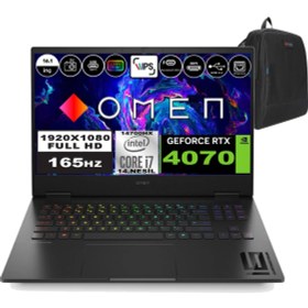 Resim Hp Omen 16-WF1020NT Intel Core I7 14700HX 64GB Ddr5 Ram 1tb SSD 8gb RTX4070 16.1 Inç Fullhd 165HZ Freedos Taşınabilir Bilgisayar 9J1Y9EAWF05 + Zetta Çanta 