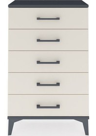 Resim Arges Komodin 5 Çekmeceli 60x30x96 Antrasit-aytaşı Antrasit 