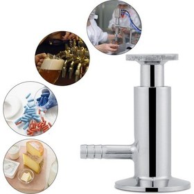 Resim Lemestar Sus304 Paslanmaz Çelik Hızlı Montajlı Örnekleme Valfi, 50.5mm Kelepçe, Dairesel Kolu, Endüstriyel Kullanım İçin Dayanıklı Ve Korozyona Dayanıklı 