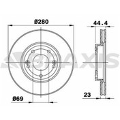 Resim Ön Fren Diski 280Mm Takım Hyundai Elantra 2012-2020 Braxis 