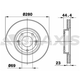 Resim Ön Fren Diski 280Mm Takım Hyundai Elantra 2012-2020 Braxis 