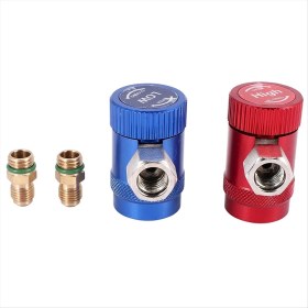 Resim Explosion1 Araç Ac Yüksek/düşük Yan R1234YF Hızlı Kuplörler Adaptörler Dönüşüm Kiti Manuel Kuplörler (Yurt Dışından) 