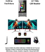 Resim RAMTECH BİLGİSAYAR RMT1706 | RTX 3050 | Ryzen 5 5500 | 16GB Ram | 500GB M2 SSD | 24" 75Hz 2 Monitörlü Full Gaming Set 