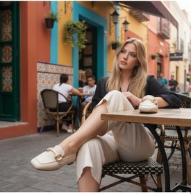 Resim Aska Shoes Günlük Tokalı Babet 2025aska005 Bej 