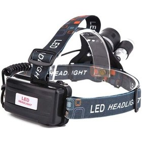 Resim Büro Ev Ofis İş Güvenliği İçin Şarjlı Lamba 3 Başlı Işıklı Baret Kafa Feneri Gri 