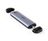 Resim Ugreen 70533 CM298 2in1 USB A - USB C 3.1 Gen2 to M.2 SATA SSD Key B / B + M Harici Disk Kutusu 
