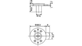 Resim Canex Yuvarlak Çekmece Kilidi 19 mm 
