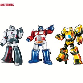 Resim 3 Adet Transformers Balon, Optimus Prime, Bumblebee, Megatron, Alüminyum Film Balon, Parti Dekorasyonu, Parti Malzemeleri, Fotoğraf Malzemeleri 