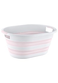 Resim Magic Katlanır Çamaşır Selesi 25 Litre Beyaz - Pembe 