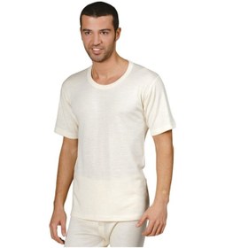 Resim Unisex Bej Kısa Kol İçlik Siyah 