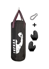 Resim Boks Torbası Eldiven Ve Karabina İçi Dolu 50x20 Cm Siyah Diğer 