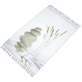 Resim Zethome Stone And Reed Banyo Paspas Ve Tek Kanat Duş Perdesi 1x18 Çok Renkli 