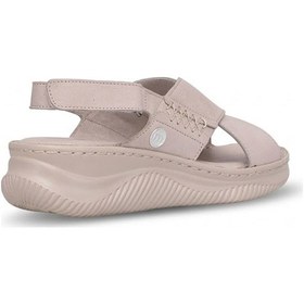 Resim Mammamia D26ys-5320 Kadın Hakiki Deri Dolgu Topuk Sandalet Gri 