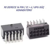 Resim 3090tı Rtx4080 Ekran Kartı İçin 16 Pin 12 + 4 Erkek Güç Kablosu Konnektörü - Soketi 