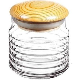 Resim Paşabahçe 43163 4 Lü Babylon Ahşap Kapaklı Kavanoz 630Cc 