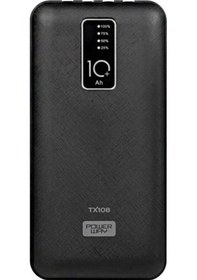 Resim Powerway Tx108 Dijital Göstergeli 4 Çıkışlı 10000 Mah Powerbank Siyah Siyah 