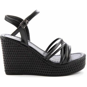 Resim Siyah Kadın Dolgu Topuklu Ayakkabı K05823090509 Siyah 