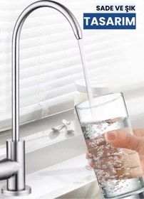 Resim Water Global Kuğu Su Arıtma Musluğu | Paslanmaz Gövde • Kolay Montaj • Tüm Sistemlerle Uyumlu (Üreticiden) 