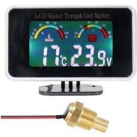 Resim Hallow Araba Lcd Dijital Ekran Su Sıcaklık Ölçer Termometre K12426 